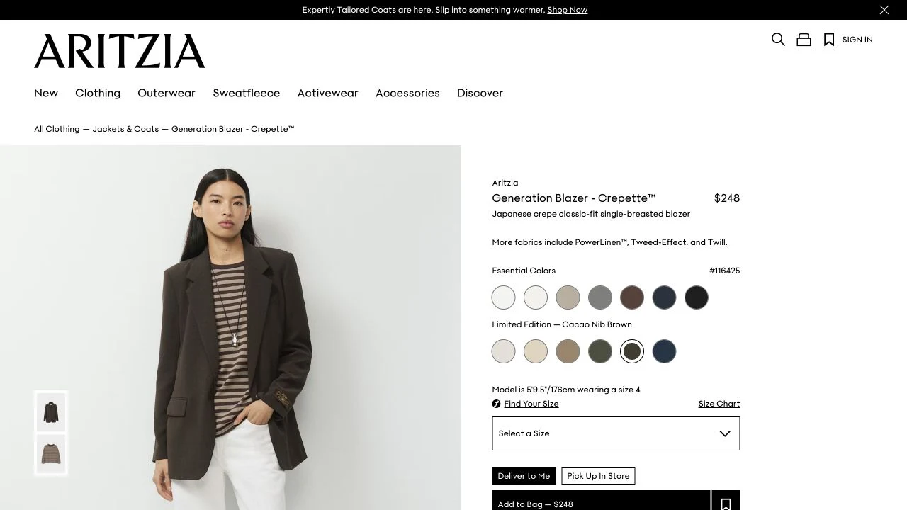 Generation Blazer Crepette product page